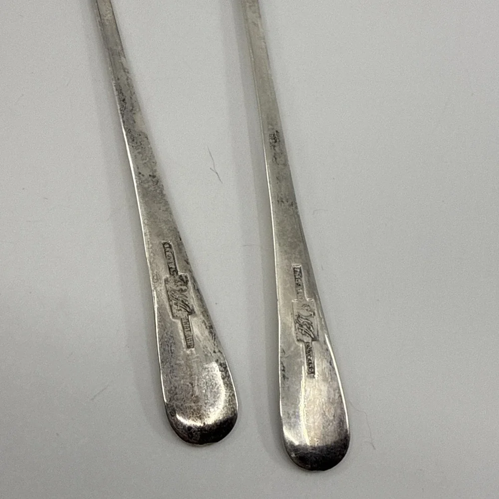 WA Sheffield England Salad‎ Servers Spoon Fork Serving Set Utensils 9.5